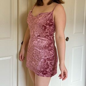 Pink Velvet Floral Urban Outfitters Dress